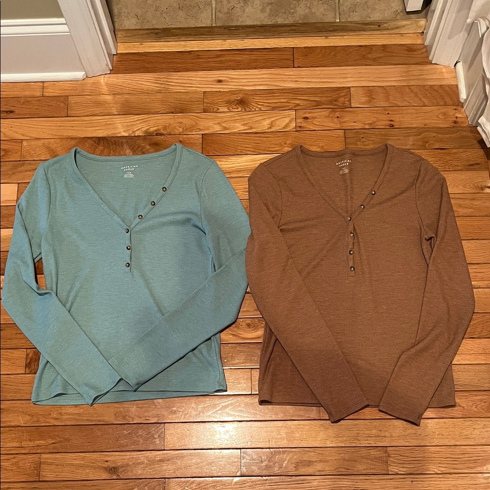 NWOT waffle Henleys
